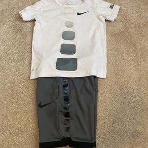 Boys Nike elite t shirt size 5-6 and grey and black elite shirts size 6-7